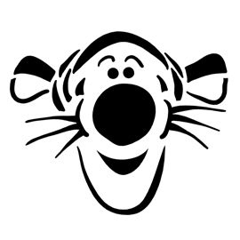 Movies | Free Stencil Gallery - Part 14 Disney Stencils Silhouettes, Tigger Svg Free, Cool Stencil Designs Ideas, Disney Silhouettes Svg Free, Disney Silhouette Art Stencil, Tigger Silhouette, Stencil Drawings Ideas, Silhouette Art Stencils, Tigger Pumpkin