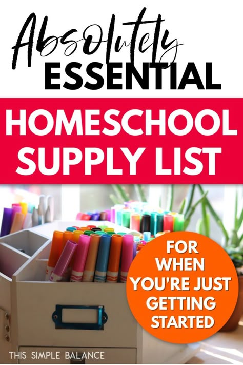 Homeschool Supply List, Homeschool Room Organization, Homeschool Hacks, Start Homeschooling, Homeschool Routine, Homeschool Supplies, Homeschooling Tips, Homeschool Elementary, Homeschool Education