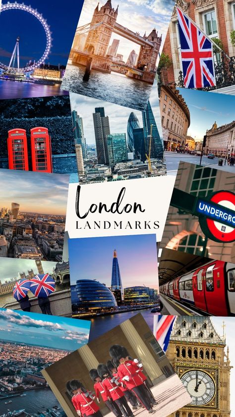 Looking for some London inspo? Don't miss out on visiting the iconic landmarks like Big Ben, the London Eye, Buckingham Palace, and the Tower of London. There's so much history and beauty to soak in! London Images Photography, The Uk Aesthetic, British Landmarks, Uk Vibes, London In September, Crazy Places, Pictures Of London, 2025 Vibes, Student Images