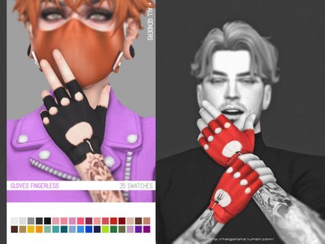 Gloves fingerless | helgatisha on Patreon Sims 4 Cc Gloves Patreon, Sims 4 Fingerless Gloves, Alt Sims, Ts4 Accessories, Sims Accessories, Sims 4 Male Clothes, Cc Folder, Sims 4 Anime, Sims Builds