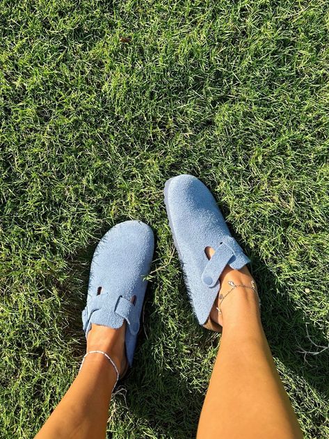 I’m in love with my Blue Birkenstock Boston clogs! Follow my shop @hanna_noellee on the @shop.LTK app to shop this post and get my exclusive app-only content! #liketkit #LTKShoeCrush #LTKStyleTip @shop.ltk Blue Birkenstocks, Boston Soft Footbed, Bright Clothes, Birkenstock Boston Clogs, Birkenstock Clog, Birkenstock Clogs, Super Cute Outfits, Good Fits, Boston Clogs