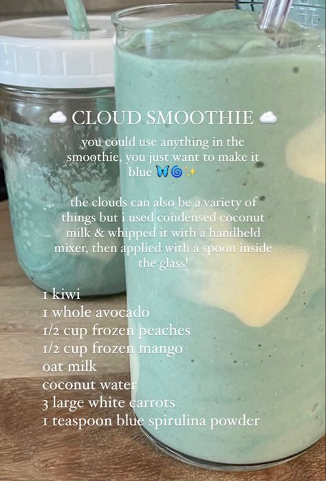 Drink List, Drink Recipes Nonalcoholic, Smoothie Drink Recipes, Healthy Drinks Smoothies, Healthy Food Motivation, Healthy Drinks Recipes, Healthy Routine, Fruit Smoothie Recipes, Smoothie Shakes