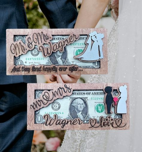 Looking for a unique wedding gift idea? 💍🎁 Check out this Personalized Wedding Gift Money Holder! Handmade with engraved design, personalized last name, and walnut stained wood. Perfect for the bride and groom! #WeddingGift #Personalized #BrideAndGroom #Handmade #WeddingIdeas 💑✨ https://www.ebay.com/itm/335374555986?mkcid=16&mkevt=1&ssspo=8pm2oxisr_o&ssuid=8pm2oxisr_o&media=IG&mkrid=711-127632-2357-0&widget_ver=freya&sssrc=4256139&jobId=6b694132-dbfa-4124-9db3-ddc30faff002 Laser Gifts For Men, Laser Engraved Wedding Gifts, Money Gift Ideas Wedding, Wedding Money Holder, Unique Wedding Gift Ideas, Gift Money Holder, Laser Engraved Wedding, Wedding Gifts For Newlyweds, Indian Wedding Gifts