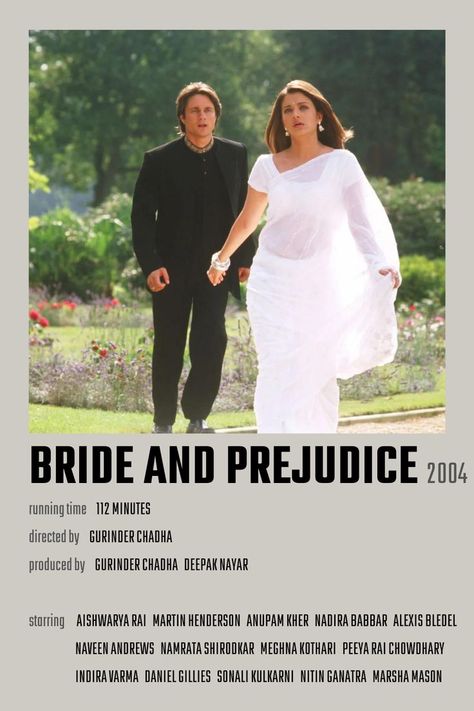 Martin Henderson Bride And Prejudice, Bride And Prejudice Aesthetic, Movies Recommendations, Bride And Prejudice, Romcom Movies, Movies To Watch Teenagers, Movie Hacks, Iconic Movie Posters, Movie To Watch List