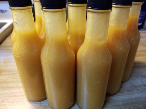 Pear Hot Sauce, Hot Sauce Canning Recipe, Hot Pepper Peach Jam Recipe, Peach Chili Sauce, Sugar Rush Peach Pepper Recipes, Peach Hot Sauce Recipe, Sugar Rush Peach Hot Sauce, Datil Peppers, Peach Hot Sauce