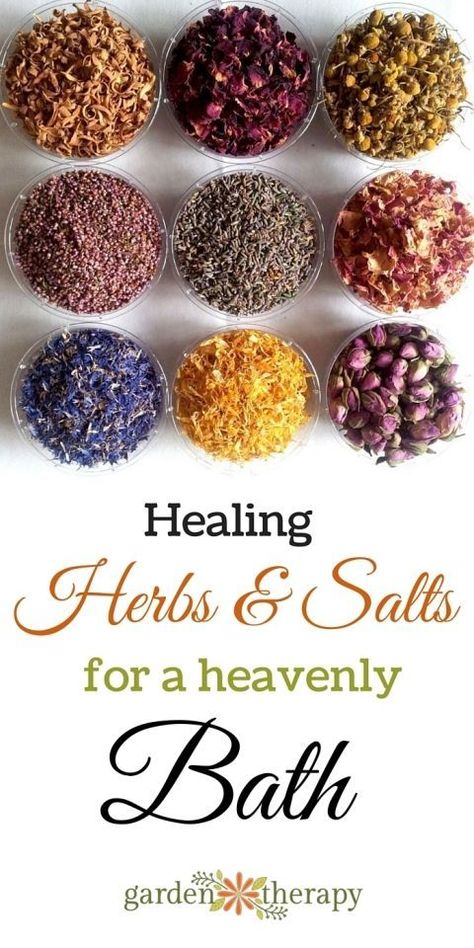 Healing herbs and salts for your bath Diy Lush, Herbal Bath Tea, Tub Tea, Săpunuri Handmade, Soya Mumu, Bath Recipes, Bath Tea, Herbal Bath, No Salt Recipes