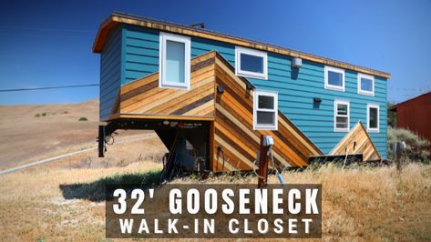 gooseneck tiny home Gooseneck Tiny House, Small House Living, Silo House, Diy Cabin, Tiny House Exterior, Cabin Tiny House, College Dorms, Tiny House Layout, Small House Floor Plans