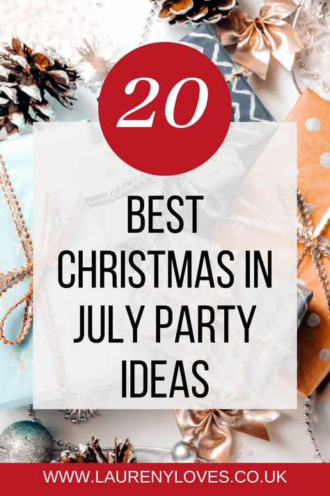 20 Of The Best Christmas in July Party Ideas You'll Love - Laureny Loves... Summer Christmas Party Ideas, Christmas In July Dinner, Christmas In July Ideas, Christmas In July Bridal Shower Ideas, Summer Christmas Party, Christmas In June Party Ideas, Christmas In July Party Ideas Decorations, Christmas In July Pool Party Ideas, Christmas In July Birthday Party Ideas