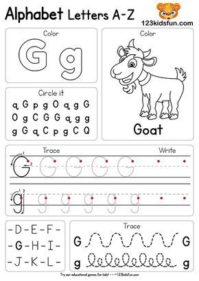 G Worksheets Preschool, Letter G Worksheets For Preschool, G Activities For Preschool, Letter G Worksheet, Preschool Handwriting, G Alphabet, Abc Activity, Alphabet Practice Worksheets, Letters Writing