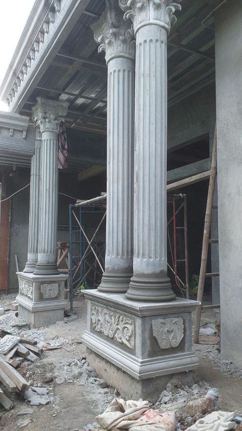 Profilindo Bangunan
WA. 081315588229 Pilar Design Columns, House Pillar Design, Moulding Design, House Pillars, درابزين السلم, Portico Design, House Structure Design, New Classical Architecture, Compound Wall Design