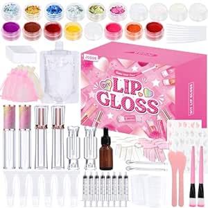 JCOOS Lip Gloss Making Kit, Lip Gloss Set for Teens Lip Kit Fun DIY Lipgloss Making Kit, Lip Gloss Kit for Girls, Make Your Own Lip Gloss Kit, Moisturizing Glitter Kids Lip Gloss for Girls Woman Gifts Lip Gloss Making Kit, Lip Gloss Packaging Ideas, Lipgloss Making, Making Lip Gloss, Make Your Own Lip Gloss, Lip Gloss Making, Make Your Own Lipstick, Diy Lipgloss, Diy Jewelry Videos