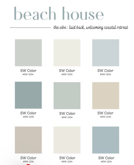 Coastal House Colours, Beach House Exterior Colours, Costal Colors Palette, Beach House Wall Colors, Beach House Colours, Beach House Colors Exterior, Beach House Colors Interior Walls, Light Blue Beach House, Coastal Wall Colors