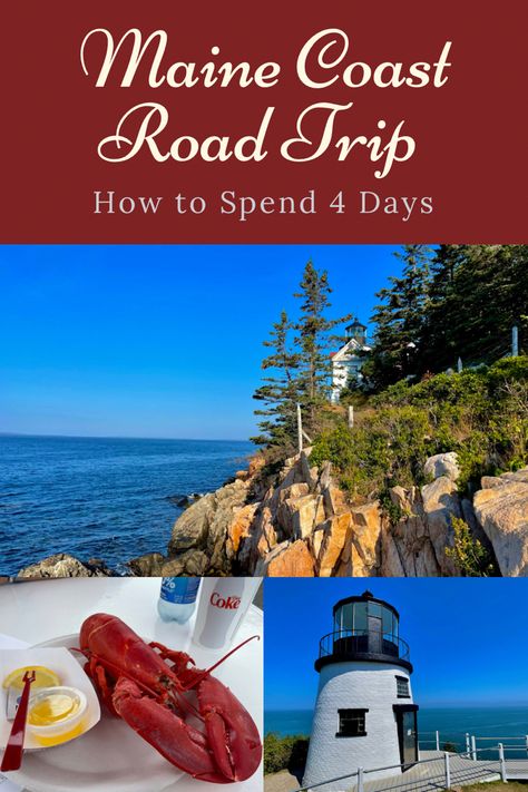 Maine Itinerary, Maine Road Trip, Usa Places To Visit, Maine Lighthouses, East Coast Road Trip, Coastal Maine, Maine Vacation, Maine Travel, Scenic Road Trip