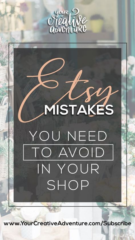 Starting Etsy Shop, Starting An Etsy Business, One Mistake, Opening An Etsy Shop, Etsy Marketing, Etsy Success, Etsy Seo, Etsy Business, Etsy Sales