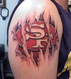 49er Tattoos, Nfl Tattoo, 49ers Tattoo, Sf Tattoo, San Francisco 49ers Art, San Francisco Tattoo, 49ers Pictures, Rip Tattoo, Football Tattoo