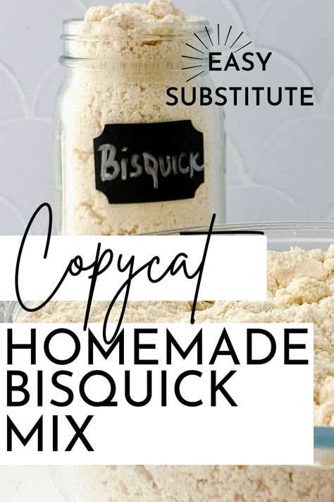 Copycat Bisquick Mix Recipe, Bisquick Box Recipes, Biscuit Mix Recipe Bisquick, Homemade Bisquick Recipe Small Batch, Diy Bisquick Mix Recipes, Bisquick Copycat Recipe, Home Made Bisquick, Homemade Jiffy Mix Recipe, Bisquick Copycat