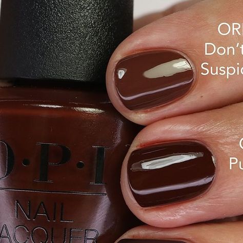 Laurie on Instagram: "Trying to decide if you need {Purrride} from the ✨new✨ @opi My Me Era Summer 2024 Collection? Well, you do! I love this deep brown. It’s warmer than most of the browns I have. Can’t wait to wear it in the fall 🤎🍫. Lots of close ones. Watch my complete review on my YouTube channel. Link in my profile. Collection is available @beyondpolish and you can use my code GOLAURIE10 for a discount! #opi #opimymeera #purride #mymeera #opipurrride #sumernails2024 #opisummer2024 #brownpolish #brownnails" Opi Purrride, Opi My Me Era, Opi Fall 2024 Collection, Opi Brown Nail Polish, Opi Fall Colors, Opi Red, Opi Fall, Brown Nail Polish, Nail Envy