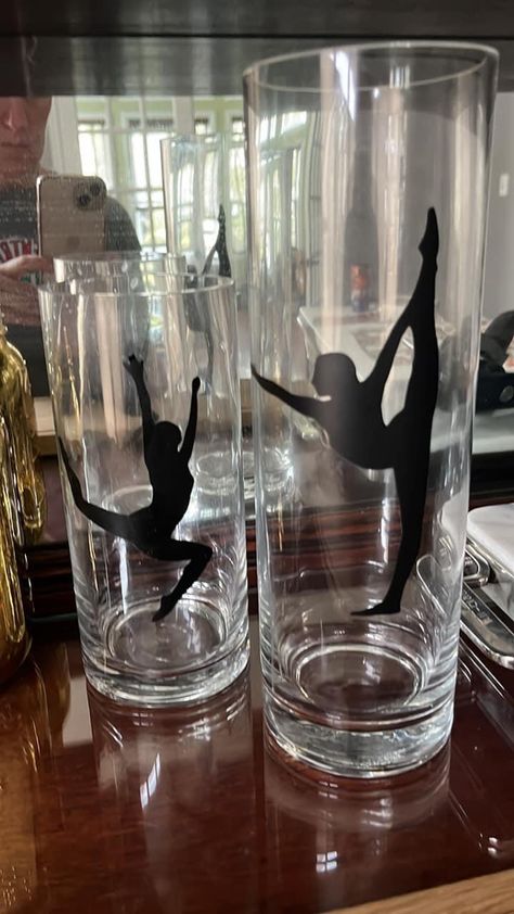 Dance Banquet Ideas, Dance Silhouette, Banquet Ideas, Gymnastics Team, Table Display, Grad Party, Grad Parties, Bar Mitzvah, Bat Mitzvah