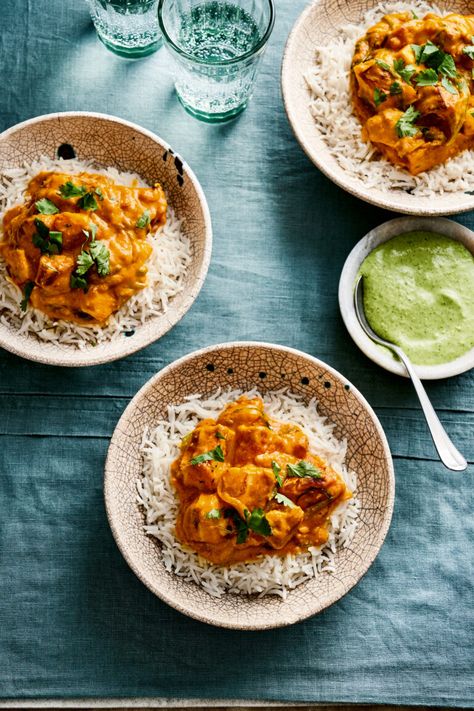 Authentic Chicken Tikka Masala Curry Recipe | Madhur Jaffrey Cod Curry, Cook Once Eat Twice, Carrot Curry, Nadiya Hussain, Chickpea And Spinach Curry, Curry Pasta, Salad Cake, Chocolate Dishes, Spinach Curry