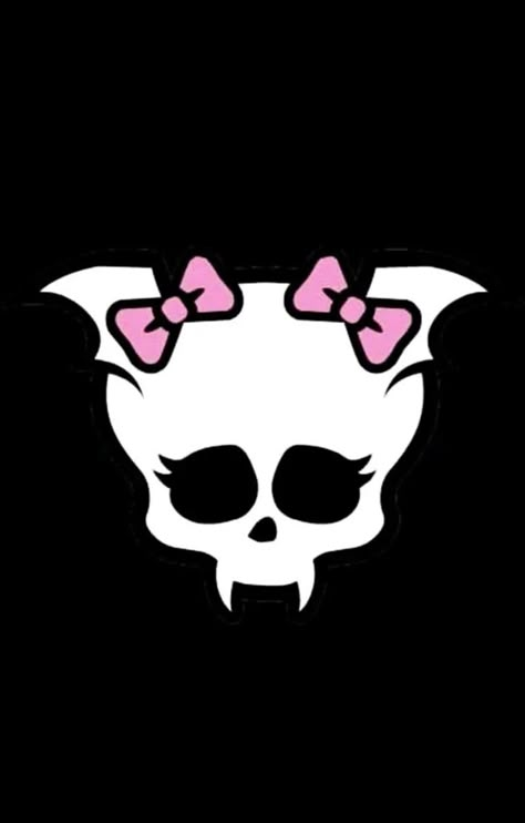 Pink And Black Emo Aesthetic, Monster High Skull Icon, Draculaura Tattoo Ideas, Draculaura Skullette, Draculaura Core, Draculaura Wallpaper, Monster High Logo, Draculaura Pfp, Draculaura Aesthetic