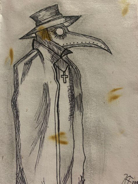 How To Draw A Plague Doctor Mask, Plague Doctor Drawing Reference, Plauge Doctor Drawings, Doctor Faustus Aesthetic, Plague Doctor Sketch, Plague Doctor Drawing, Plague Doctor Line Art, Scary Moon Drawing, Plague Doctor Painting