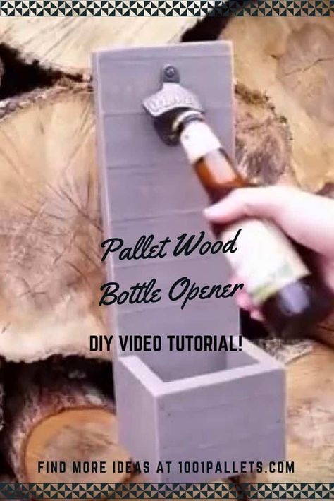 This Pallet Wood Bottle Opener is a fast, entertaining project to do! It is an excellent gift idea for that certain someone with a man cave (or she-shack). Moneymaking Ideas, Pallet Woodworking, Bottle Opener Diy, Pallet Home Decor, Wood Bottle Opener, 1001 Pallets, Wood Bottles, Wood Projects For Beginners, Pallet Project