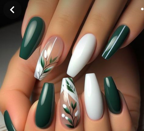 Fancy Nails Designs, Pretty Nail Art Designs, Chic Nails, Fancy Nails, Short Acrylic Nails, Best Acrylic Nails, Gorgeous Nails, Cute Acrylic Nails, Green Nails