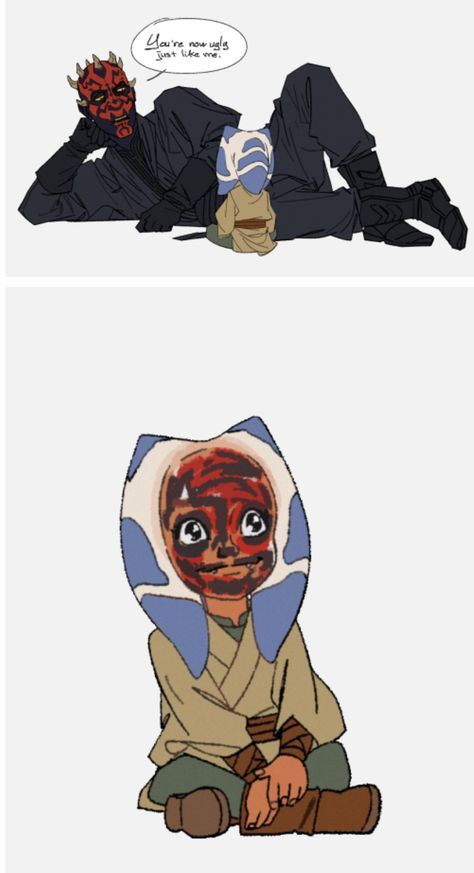 Ahsoka X Maul, Maulsoka Fanart, Maul And Ahsoka, Ahsoka And Maul, Darth Maul X Ahsoka, Darth Maul And Ahsoka, Darth Maul Funny, Clone Wars Fan Art, Darth Maul Fan Art