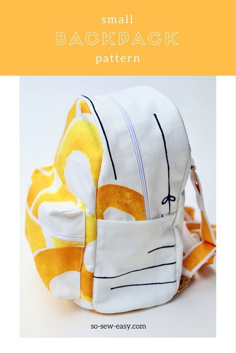 Small Backpack Pattern, for Small Budgets: Part 1 http://so-sew-easy.com/small-backpack-pattern-for-smaller-budgets/?utm_campaign=coschedule&utm_source=pinterest&utm_medium=So%20Sew%20Easy&utm_content=Small%20Backpack%20Pattern%2C%20for%20Small%20Budgets%3A%20Part%201 Small Backpack Pattern, Backpack Pattern Sewing, Backpack Sewing, Backpack Tutorial, Diy Backpack, Backpack Free, Trendy Sewing, Costura Diy, Backpack Pattern