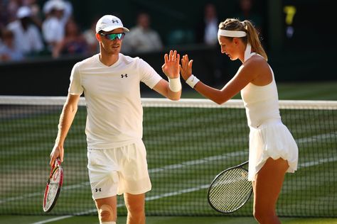 Via British Tennis:  Not to be for Jamie #Murray & Victoria #Azarenka as they fall to an inspired Peya & Melichar 7-6, 6-3 in the @Wimbledon🍓  Mixed Doubles Final!  #BackTheBrits #Wimbledon🍓2018 Mixed Doubles Tennis, Jamie Murray, Tennis Doubles, Victoria Azarenka, Tennis Photos, Double Picture, Fashion Campaign, Glam Slam, Wimbledon