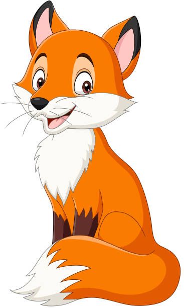 Fox Logo Design, Cartoon Wolf, Happy Fox, Autumn Animals, Fox Images, Fox Drawing, Cartoon Cartoon, Cute Raccoon, Black And White Dog