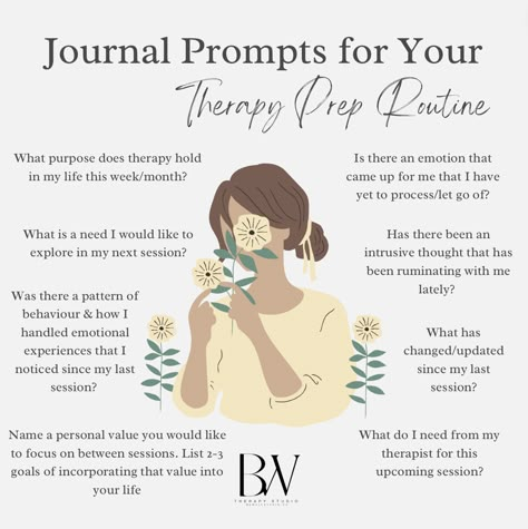 ✨JOURNAL PROMPTS✨

Ever tried journal prompts before your therapy session? 📝 

It's like a warm-up for your mind! Unpack your thoughts, reflect on your feelings, and set the tone for mindfulness. 

Reminder: You're one step ahead of achieving better mental wellness! 

For more inspiration, don't forget to follow us @BeWellTherapyStudio 🙌🌟

#journalprompts #journaling #therapyprep #mindfulness #mindfulnessmatters
#mindfulnessmeditation #mindfulnesspractice
#mindfulnessmoment #mindfulcreativity
#mindfulnesscoach #mindfulnessquotes
#mindfulnessmonday#mindfulliving #therapy #therapist #psychotherapy #psychotherapist #counselling #counseling #psychology #therapistsofIG #therapistsofinstagram #bewelltherapystudio #ldnont #londonontario #downtownlondon #privatepractice Final Therapy Session Ideas, Things To Discuss In Therapy, Pre Therapy Questions, Preparing For Therapy Session, Pre Therapy Journal Prompts, Post Therapy Reflection, Therapy Content Ideas, First Session Therapy Ideas, How To Journal For Therapy