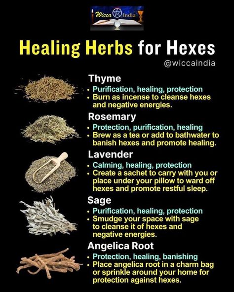 Hex Herbs Witchcraft, Herbs For Banishing Spells, Spells For Health And Healing, Protection Herbs Witchcraft, Protection Herbs Magick, Healing Herbs Witchcraft, Hexing Herbs, Spell Herbs, Protective Herbs