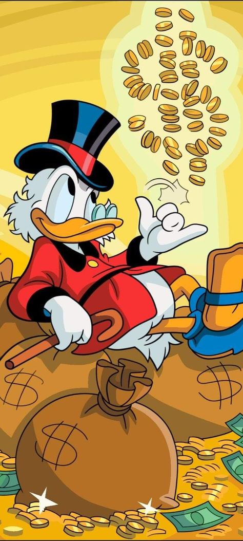 Dagobert Duck, Disney Pop Art, Duck Wallpaper, Uncle Scrooge, Duck Cartoon, Scrooge Mcduck, Duck Tales, Pop Art Wallpaper, Cartoon Wallpaper Iphone