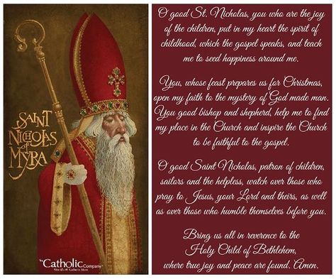 December 6 is Feast Day of Saint Nicholas St Nicholas Day Ideas, Saints For Kids, Saint Medals, St Nicholas Day, Catholic Christmas, Liturgical Seasons, Oh Holy Night, St Nick, Saint Nicholas