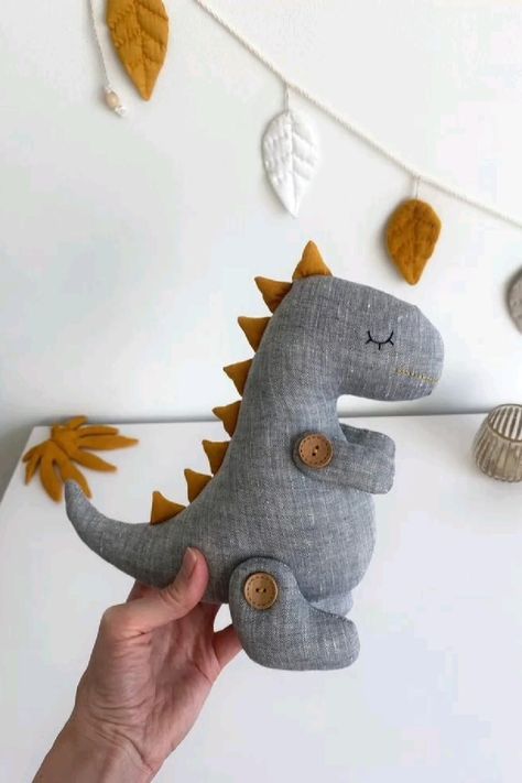 sewing toys patterns Simple Toy Sewing Pattern, Fabric Stuffed Animals Pattern, Stuffed Dinosaur Pattern Free, Dino Sewing Pattern, Dinosaur Sewing Pattern Free, Toy Sewing Patterns, Sewn Toys, Stuffed Dinosaur, Quilted Toys