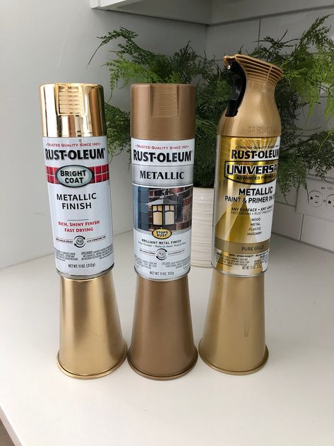 Best Gold Spray Paint, Brass Spray Paint, Spray Paint Colors, Metallic Spray Paint, Gold Spray Paint, Gold Spray, Rust Oleum, Savoy House, Go Off