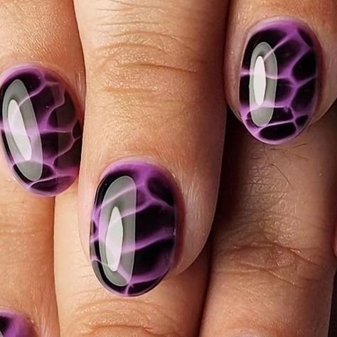 Purple Blooming Gel Nails, Blooming Gel, Nails Beautiful, Get Nails, November 30, Nail Decorations, Purple And Black, Gel Nails, Nail Designs