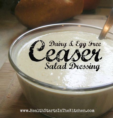 Diary & Egg Free Ceaser Dressing Quick Salad Dressing, Dairy Free Caesar Dressing, Refrigerator Pickled Beets, Canned Pickled Beets, Kitchen Diary, Ceasar Dressing, Garlic Dressing, Aip Paleo Recipes, Quick Salads