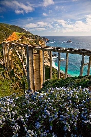 Pacific Coast Highway, Big Sur, California. A little drive south and you come to Cambria! Bixby Bridge, Monterey California, Big Sur California, Pismo Beach, California Travel Road Trips, Halong Bay, Pacific Coast Highway, Pacific Coast, California Travel