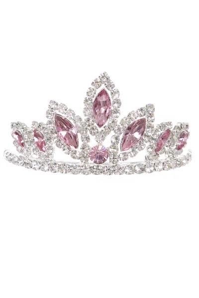 Your sweet girl will love to accessorize her outfit with this beautiful pink stone mini silver tiara. The attached comb will securely hold this crown in place. Designer: Cinderella Couture Girls Pink Stone Mini Silver Tiara with Comb Head Piece Dimensions: 3 inches Length by 1.5 inches Height Lead Free Colors: Black, Pink, Red, Fuchsia, Silver, Hunter Green, Gold Sizes: One Size Occasions: Pageant, Flower Girl, Junior Bridesmaid, Formal Event, Wedding Guest, Holiday, First Communion, Baptism Thi Girls Tiara, Silver Tiara, Military Ball Dresses, Gold Tiara, Crowns And Tiaras, Girls Couture, Head Piece, Junior Bridesmaid, Silver Dress