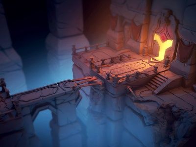 Dwarf Level game door bridge moria dwarf fantasy level ruins cave 3dsmax zbrush 3d Underground Ruins, Dwarven City, Idle Game, Game Environment, Low Poly Art, Arte Cyberpunk, Fantasy City, Biome, Fantasy Setting