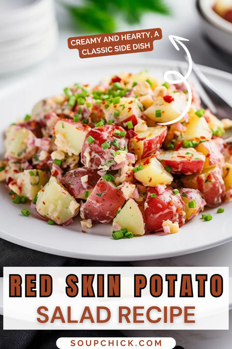 Red Skin Potato Salad Recipe Red Skin Potato Salad Recipe, Red Skin Potato Salad, Red Potato Salad Recipe, Potatoe Salad, Red Potato Salad, Cornbread Salad, Pineapple Salad, Red Potato, Red Skin Potatoes