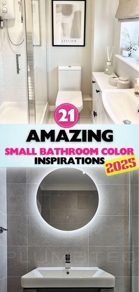 Find out how the right colors can transform your small bathroom into a stylish and functional haven with these beautiful color inspirations. Small Bathroom Color Ideas, Bathroom Color Ideas, Bathroom Bright, Small Bathroom Colors, Bathroom Color, Bathroom Colors, Neutral Palette, Color Inspiration, Small Bathroom