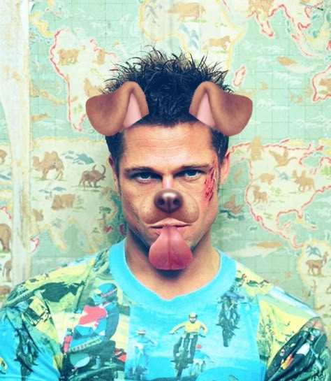 Wallpapper Iphone, Dog Filter, Tyler Durden, I Love Cinema, Funny Cartoon Gifs, Oui Oui, Pulp Fiction, Brad Pitt, Funny Laugh