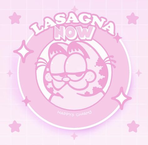 Angel Garfield, Pink Garfield, Drawing Progress, Garfield Wallpaper, Cute Posters, Garfield Images, Watch Wallpapers, Pink Kawaii, Paint Tool Sai