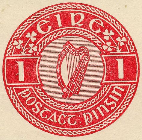 Irish Harp Postage Stamp: Ireland History, Irish Symbols, Irish Harp, 31 December, Erin Go Bragh, Irish Roots, Copyright Law, Irish Pride, Irish Eyes