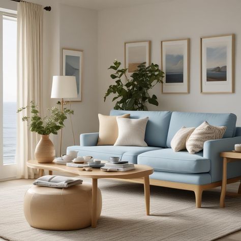 🏖️🛋️ Coastal vibes! Light blue couch + white accents, glass-top wood table, creamy lamp & hints of gold. Comfy throw, ocean view & simple art. 🌊☀️🏡 White flowers & earthy ceramics add a touch of nature. Perfect chill spot! #HomeDecor #CoastalLiving #InteriorDesign ✨🌿
#odastudioAI #odaAIstudio #odastudio
#livingroomdecor
#livingroomdesign
#modernlivingroom
#cozylivingroom
#livingroomstyle
#livingroominterior
#smalllivingroom
#livingroomfurniture
#livingroomdetails
#neutraldecor Living Room Inspiration Light, Light Blue Couch Living Room, Light Blue Sofa Living Room, Light Blue Couch, Light Blue Couches, Light Blue Sofa, Couch White, Blue Sofas Living Room, Blue Couch Living Room