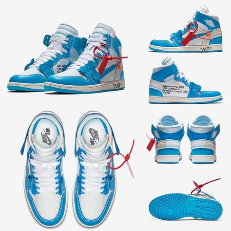 Jordans Reference, Sneakers Fashion Jordan, Off White Nike Shoes, Shoes Women Outfit, Basketball Shoes Kyrie, Air Jordan 1 Unc, Nike Aj1, Womens Fall Fashion, Jordans Air