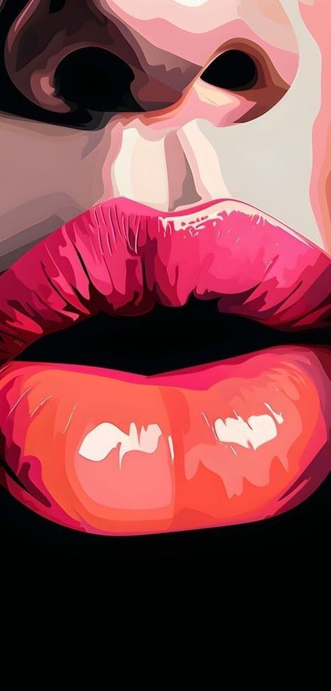 Lips Painting, Pop Art Fashion, Girly Wall Art, Pop Art Comic, Graphic Poster, Painting Inspiration, Interesting Art, Female Art, Flower Art